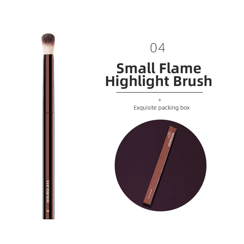 Hourglass-Pinceaux de maquillage, poudre, fond de teint, correcteur, fard à joues, bronzant, ombre à barrage, eye-blogueur, pinceau sculptant
