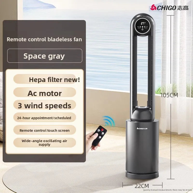 Ventilateur tour sans pales Chigo 220V, refroidisseur d'air silencieux à circulation d'air, ventilateur sur pied pour la maison