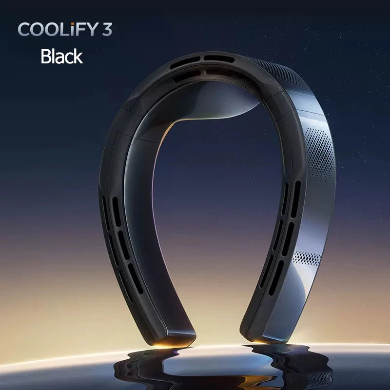 COOLIFY-Climatiseur portable à 3 manches, ventilateur de cou, refroidissement complet du corps, contrôle de la température AI, refroidisseur portable, blanc