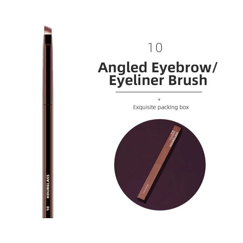 Hourglass-Pinceaux de maquillage, poudre, fond de teint, correcteur, fard à joues, bronzant, ombre à barrage, eye-blogueur, pinceau sculptant
