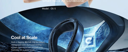 COOLIFY-Climatiseur portable à 3 manches, ventilateur de cou, refroidissement complet du corps, contrôle de la température AI, refroidisseur portable, blanc