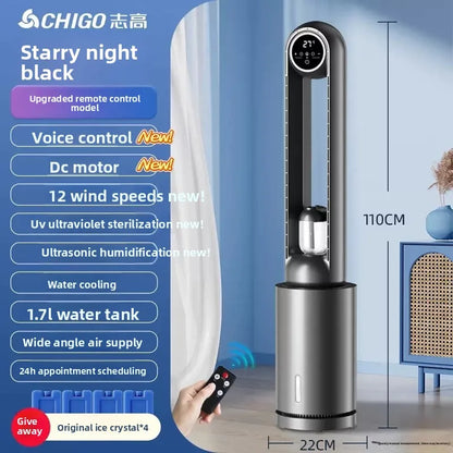 Ventilateur tour sans pales Chigo 220V, refroidisseur d'air silencieux à circulation d'air, ventilateur sur pied pour la maison