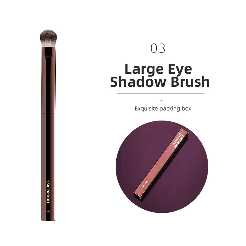 Hourglass-Pinceaux de maquillage, poudre, fond de teint, correcteur, fard à joues, bronzant, ombre à barrage, eye-blogueur, pinceau sculptant