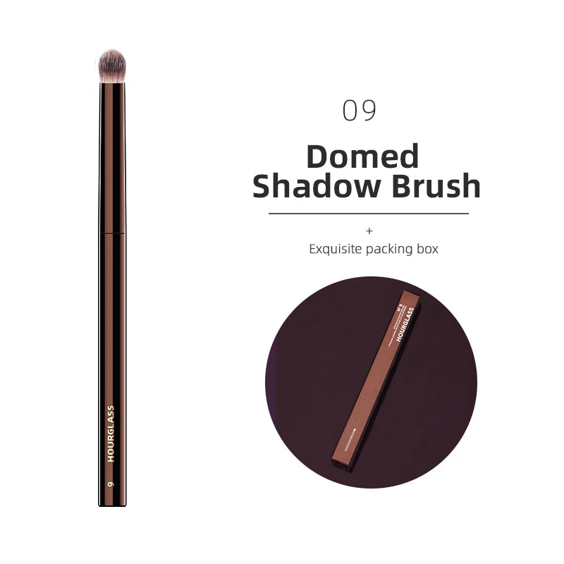 Hourglass-Pinceaux de maquillage, poudre, fond de teint, correcteur, fard à joues, bronzant, ombre à barrage, eye-blogueur, pinceau sculptant