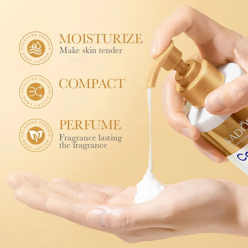 Lotion pour le corps au collagène pour raffermissant et hydratation – Hydratant intense Anti-âge pour peau sèche, affaissée, nourrissante, 300 g/pièce