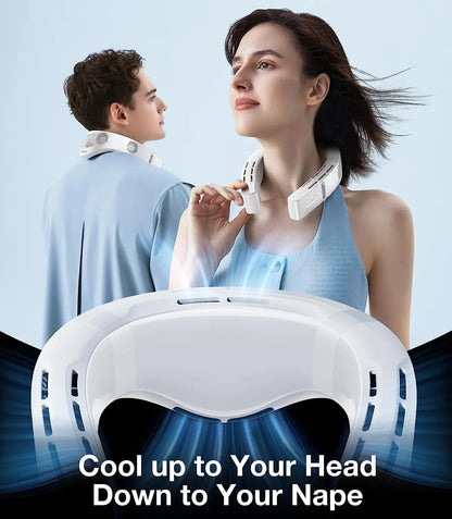 COOLIFY-Climatiseur portable à 3 manches, ventilateur de cou, refroidissement complet du corps, contrôle de la température AI, refroidisseur portable, blanc