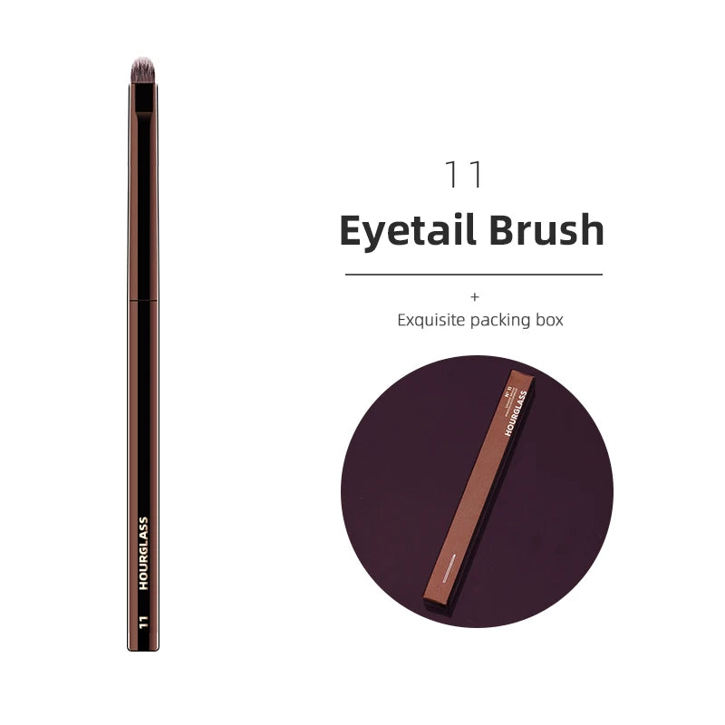 Hourglass-Pinceaux de maquillage, poudre, fond de teint, correcteur, fard à joues, bronzant, ombre à barrage, eye-blogueur, pinceau sculptant