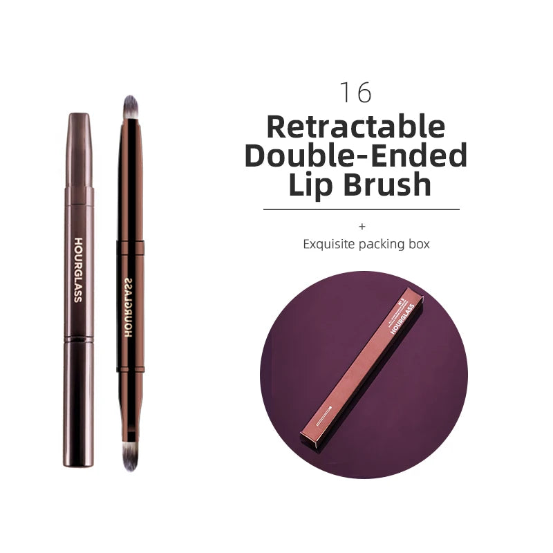 Hourglass-Pinceaux de maquillage, poudre, fond de teint, correcteur, fard à joues, bronzant, ombre à barrage, eye-blogueur, pinceau sculptant