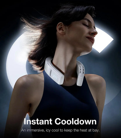 COOLIFY-Climatiseur portable à 3 manches, ventilateur de cou, refroidissement complet du corps, contrôle de la température AI, refroidisseur portable, blanc