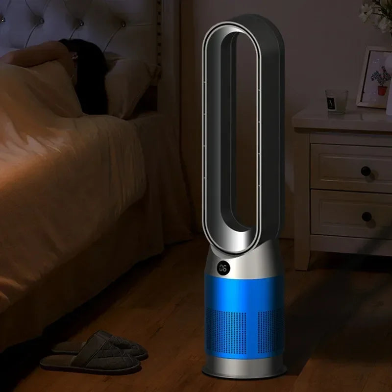 Ventilateur sans pales 42 pouces 220V, double fonction (refroidissement et chauffage), chauffage silencieux pour la maison, circulation rapide de l'air et purification, tour