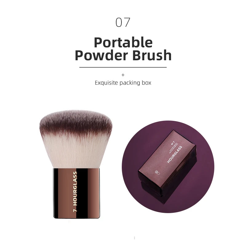 Hourglass-Pinceaux de maquillage, poudre, fond de teint, correcteur, fard à joues, bronzant, ombre à barrage, eye-blogueur, pinceau sculptant