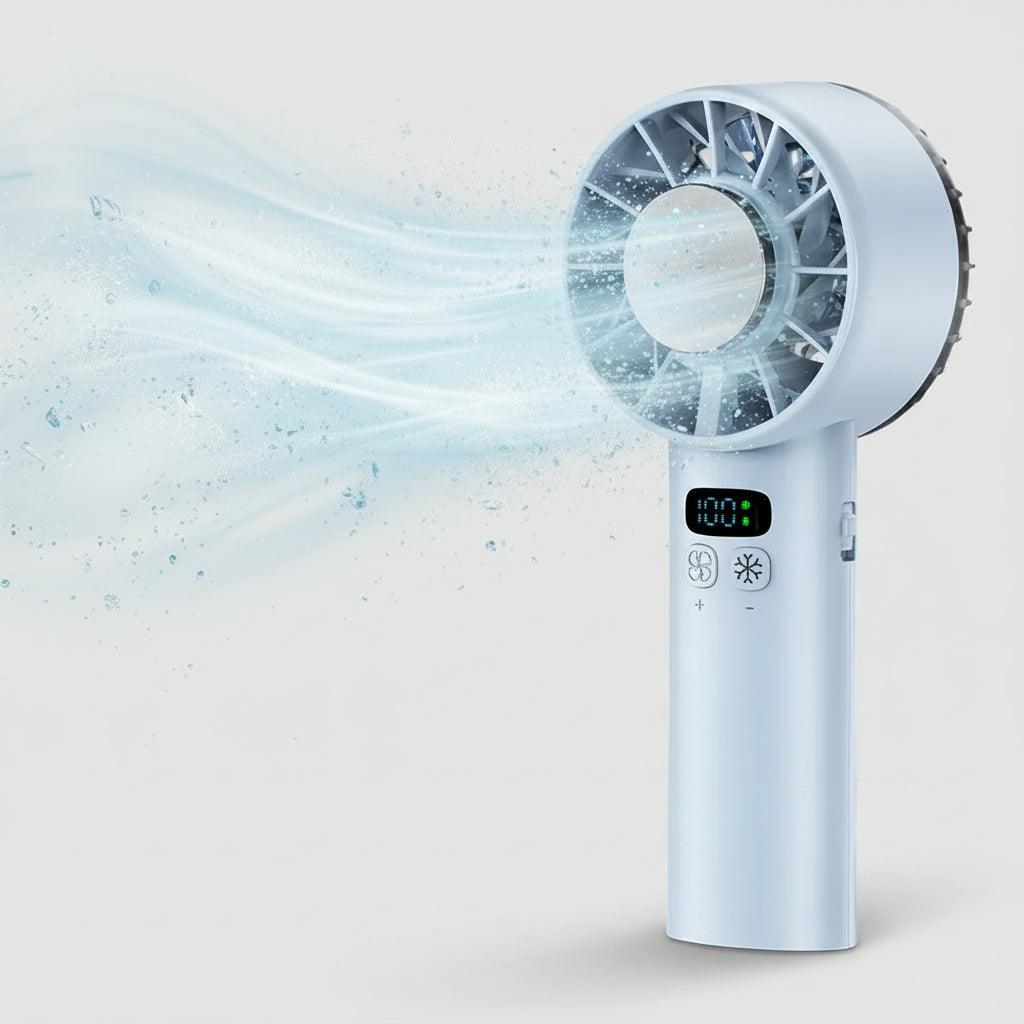 ventilateur portable air frais , ventilateur bluetooth , ventilateur main 